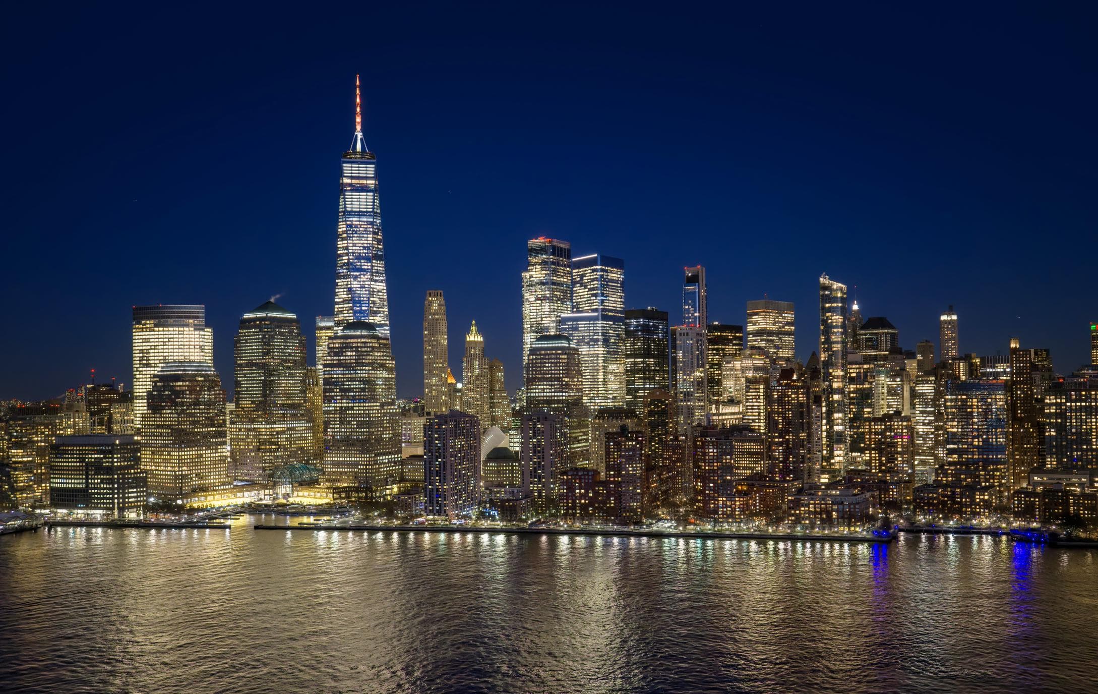 New York City skyline at night